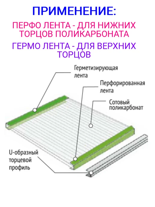Лента для поликарбоната Перфорированная 25м, бежевый, фото 6