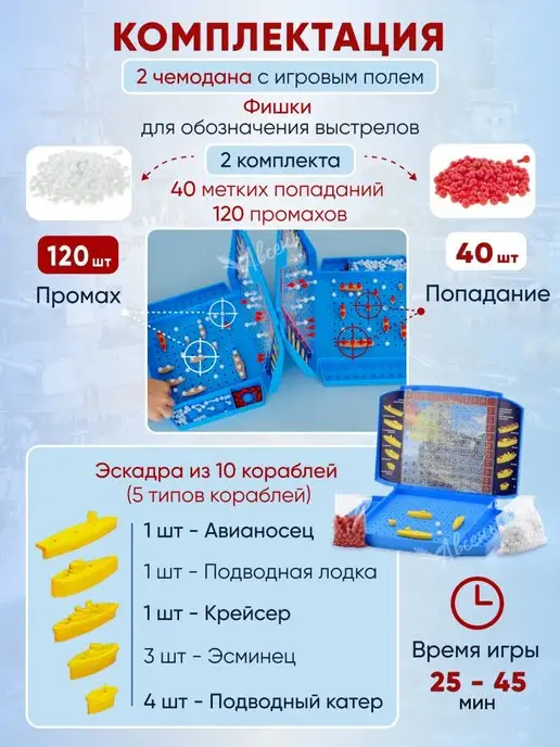 Stellar Морской бой настольная игра, голубой, фото 3