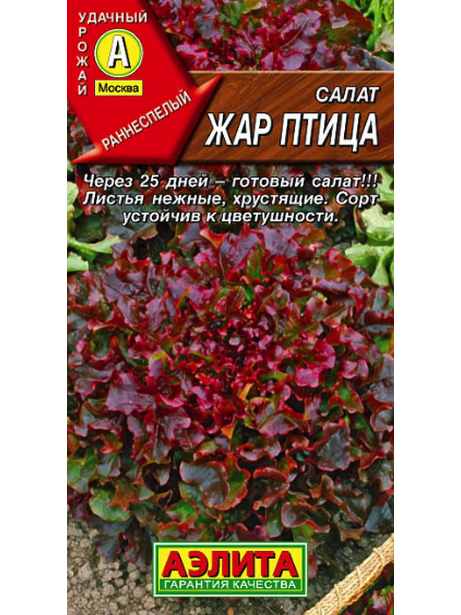 Семена Салат Жар птица листовой, 0.5г