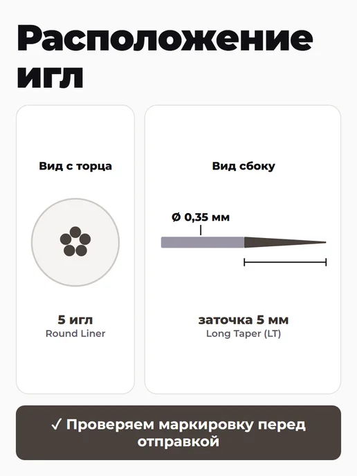 EZ Tattoo 5RL filter картриджи иглы для тату машинки 1205RL, 10 шт, фото 5