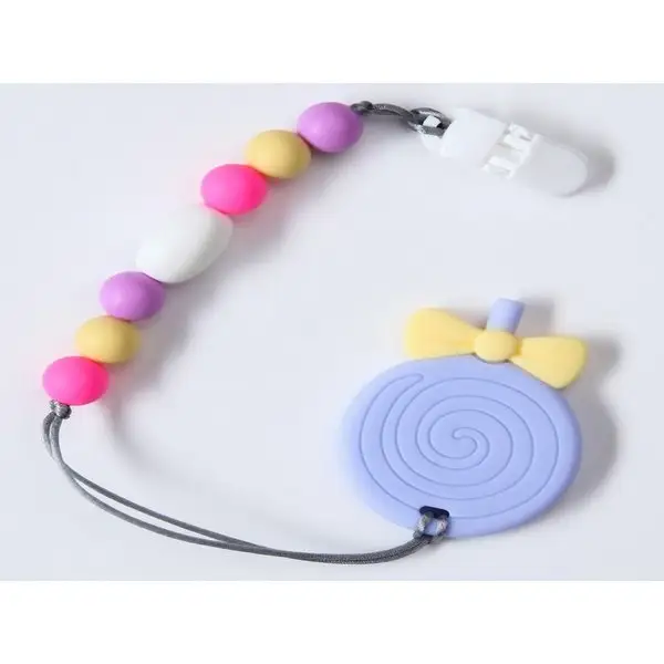 Прорезыватель - игрушка силиконовый на держателе "Леденец"