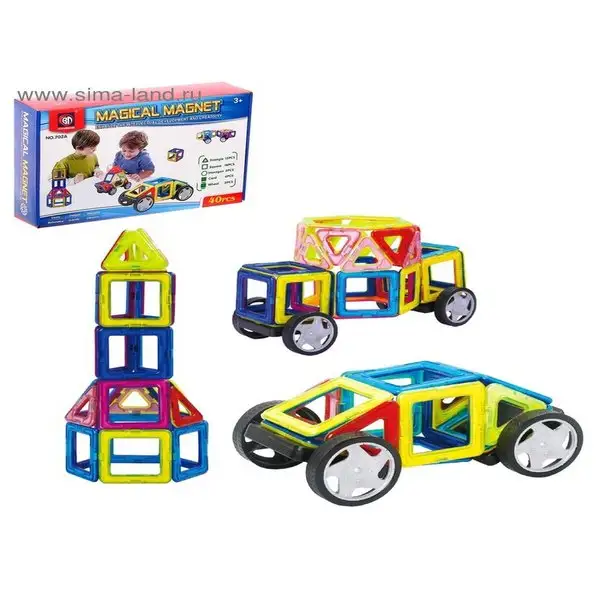 Конструктор магнитный "Магический магнит", 40 деталей