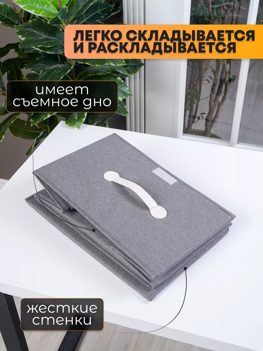 Ящик для хранения стеллажный с крышкой Товары для дома 149557725 купить за  578 ₽ в интернет-магазине Wildberries