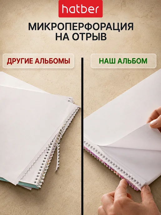 Hatber Альбом для рисования А4 40 листов 2 штуки набор, белый, альбом, фото 4