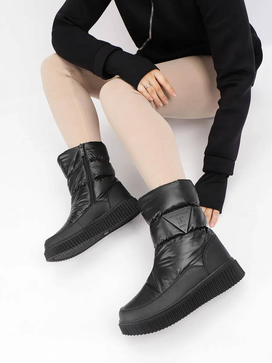 Calvin klein black outlet leonie nylon wedge boots