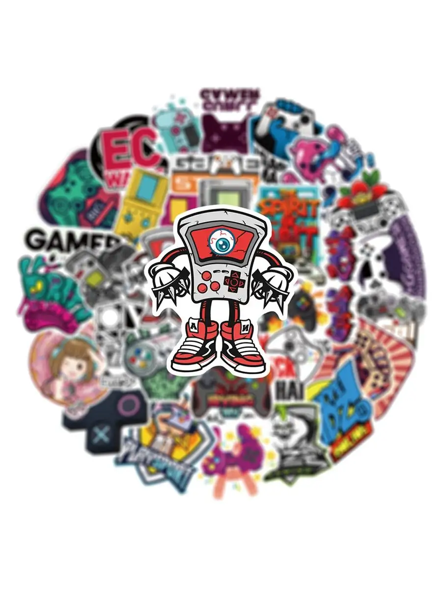 Набор наклеек Геймеры, игры, games 50 шт, стикеры на телефон STICKER  BOMBING 149594001 купить за 444 ₽ в интернет-магазине Wildberries