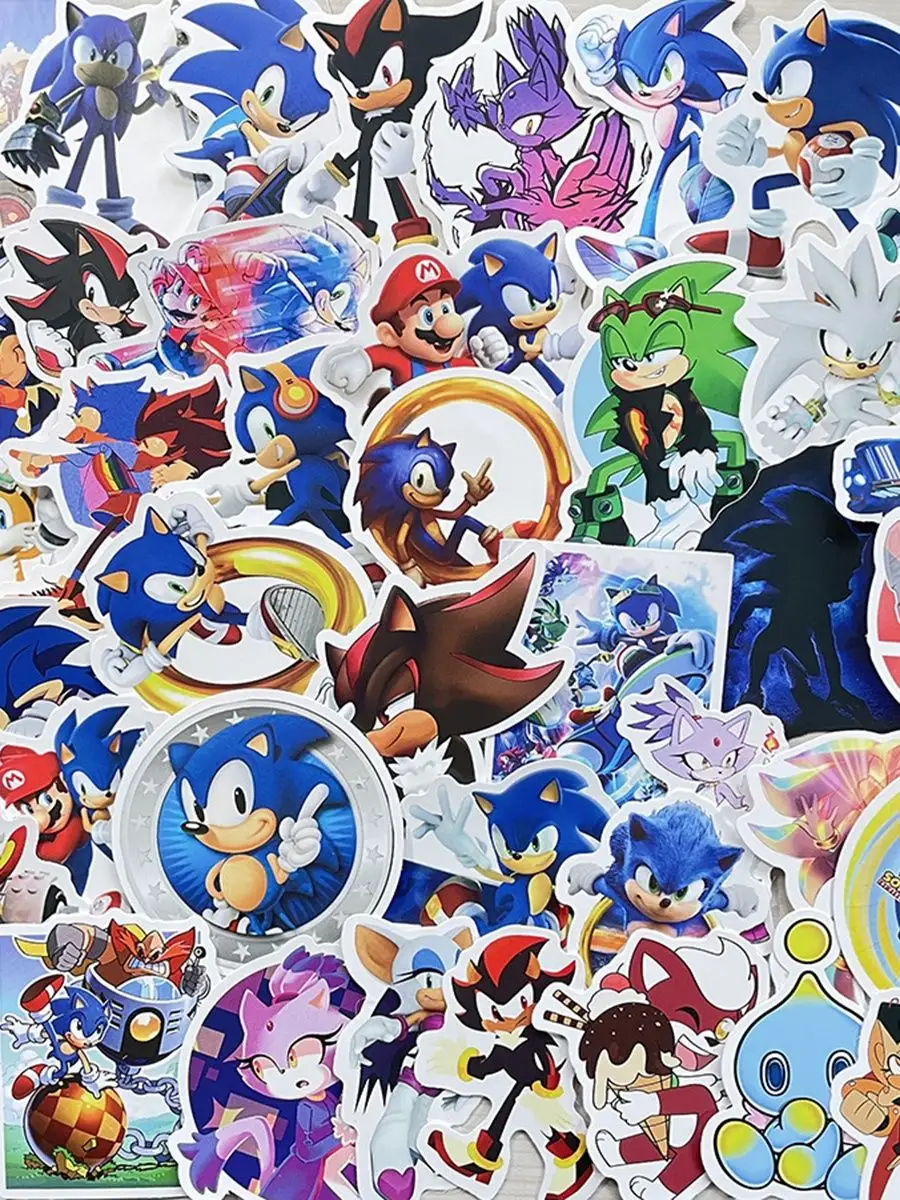 Набор наклеек Соник 50 шт, стикеры Sonic на телефон ноутбук STICKER BOMBING  149603070 купить за 444 ₽ в интернет-магазине Wildberries