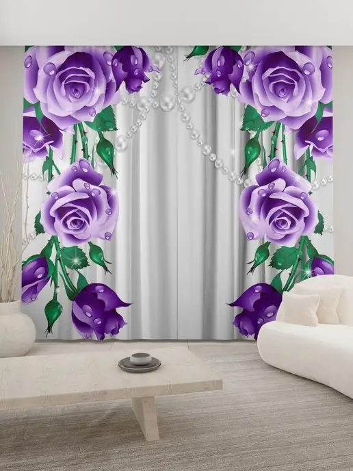 Decor-Rocket Фотошторы для гостиной в спальню плотные длинные, 2 шт, 2 шт, фото 2