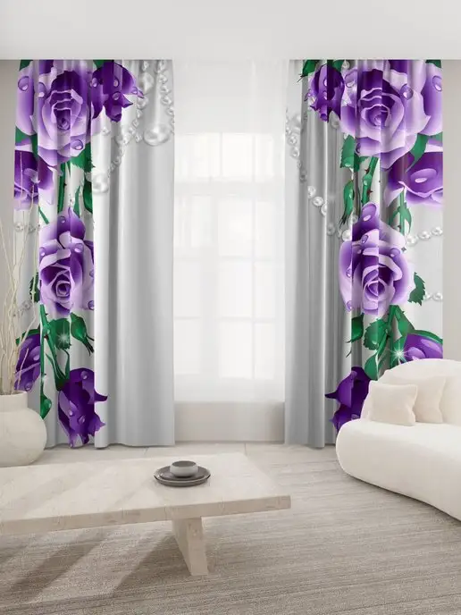 Decor-Rocket Фотошторы для гостиной в спальню плотные длинные, 2 шт, 2 шт, фото 3