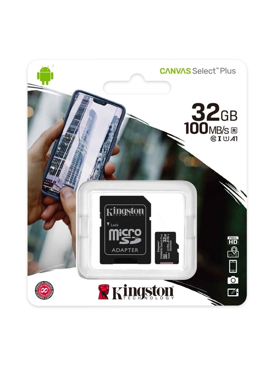 Карта памяти microsd kingston 32gb canvas select plus промо okko sdcs2ok