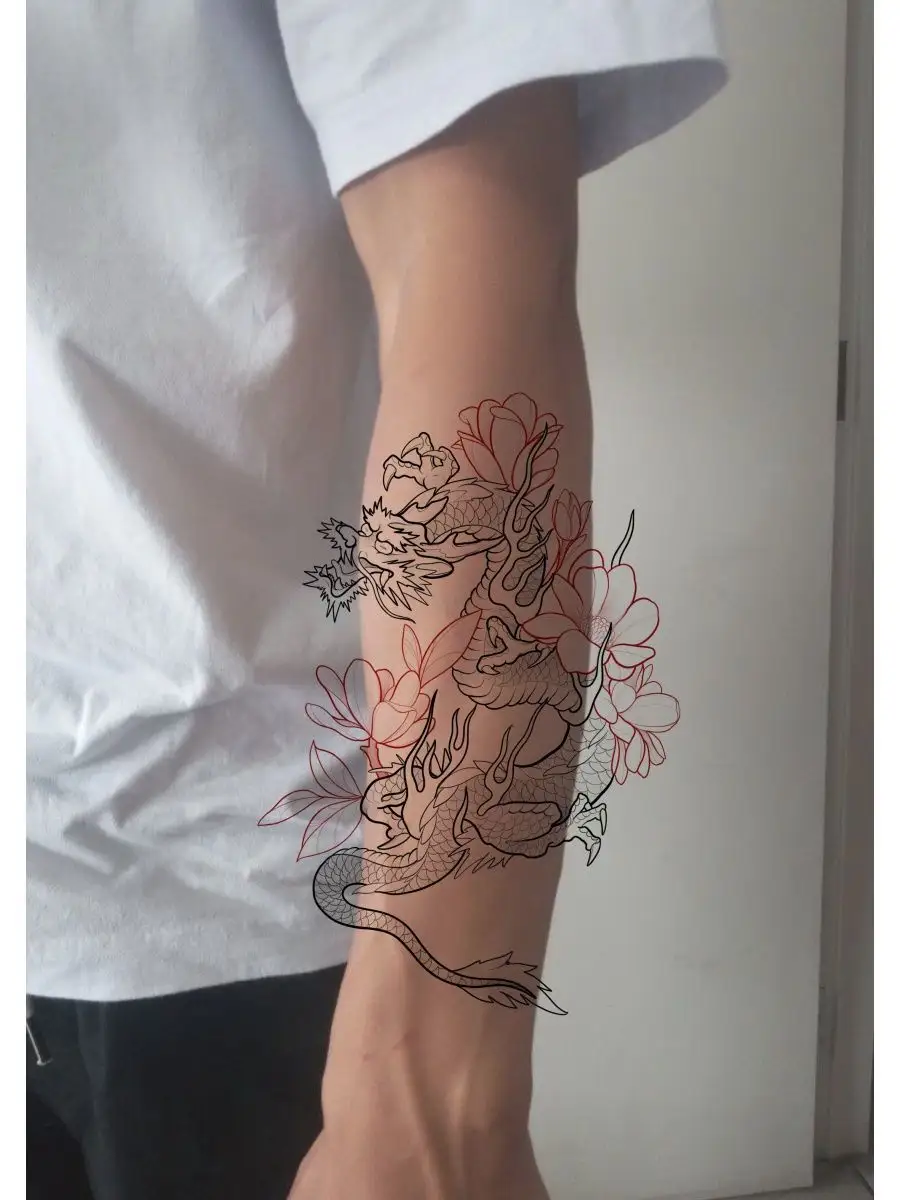 Как наклеить временную тату — каким бывают одноразовые татуировки — чем смыть временную тату — фото