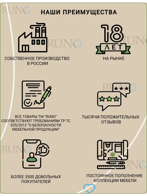 Runo Шкаф в ванную с зеркалом Лада 40, лиственница, серый, фото 7