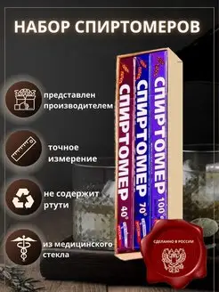 Спиртометры в наборе (0-40, 40-70, 70-100), 3 шт Gradus Standard 149848601 купить за 258 ₽ в интернет-магазине Wildberries