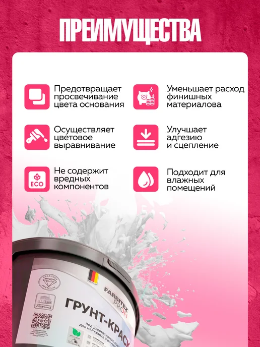 Farbitex Грунтовка для стен, вариант, фото 2