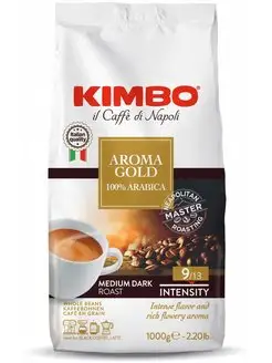 Кофе в зернах Кимбо Aroma Gold Arabica 1кг KIMBO 149901653 купить за 1 929 ₽ в интернет-магазине Wildberries