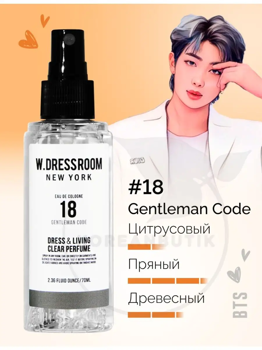 Парфюмерные спреи для дома Корея 70 ml W.Dressroom 149911899 купить в  интернет-магазине Wildberries