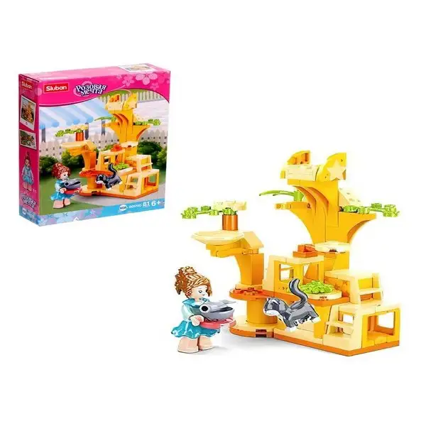 Конструктор Розовая мечта "Кошачий домик", 81 деталь