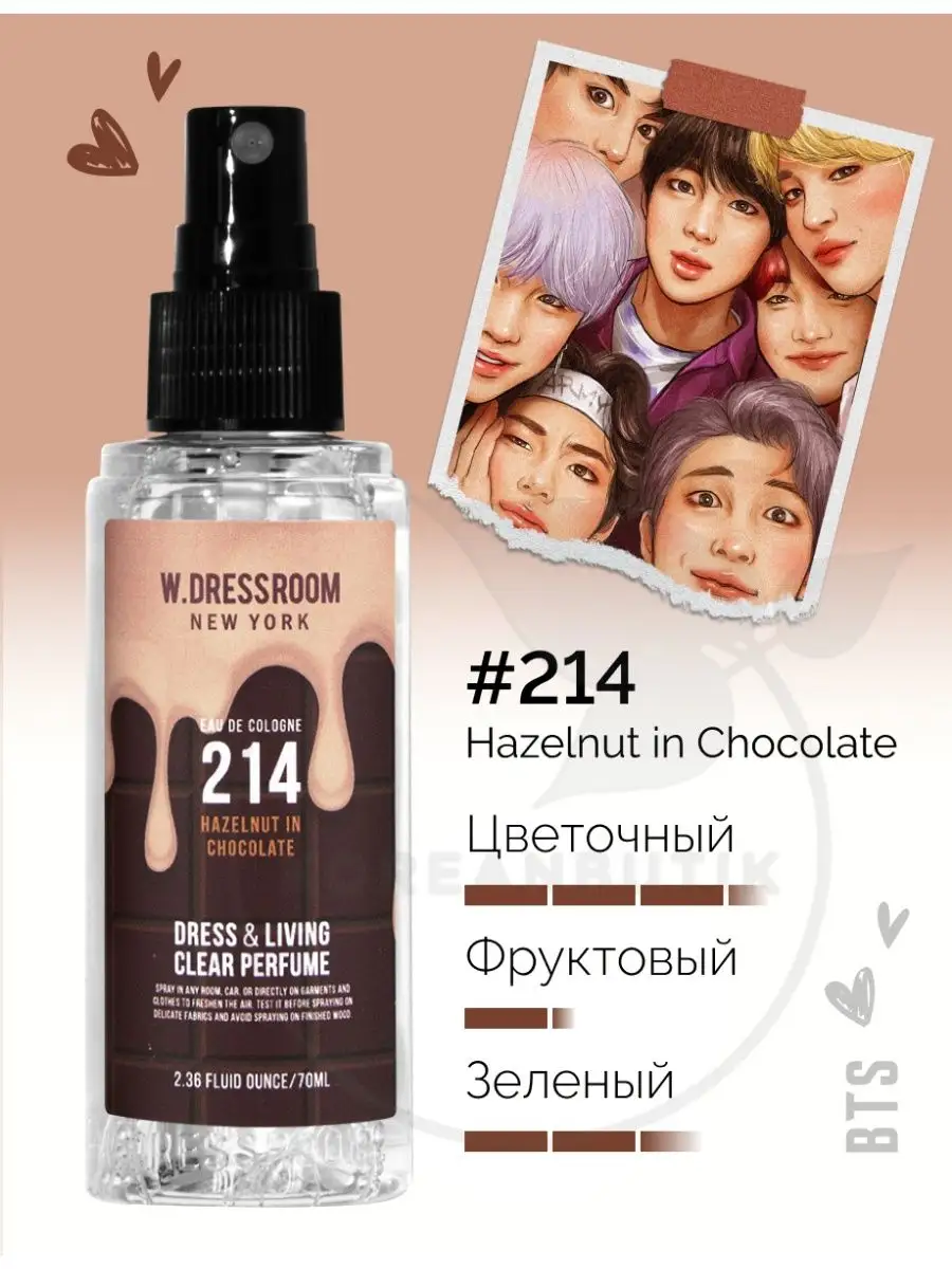 Парфюмерные спреи для дома Корея 70 ml W.Dressroom 149921354 купить за 403  ₽ в интернет-магазине Wildberries