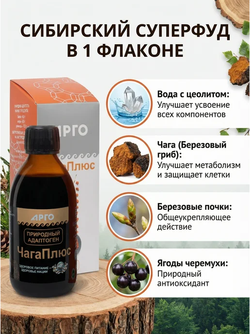 НОВЬ Напиток безалкогольный ТМ Литовит ЧагаПлюс, 250 мл, 250 мл, фото 2