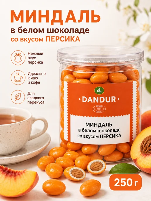 DANDUR Орехи в шоколадной, белой, разноцветной глазури 250г, 250 г, фото 3