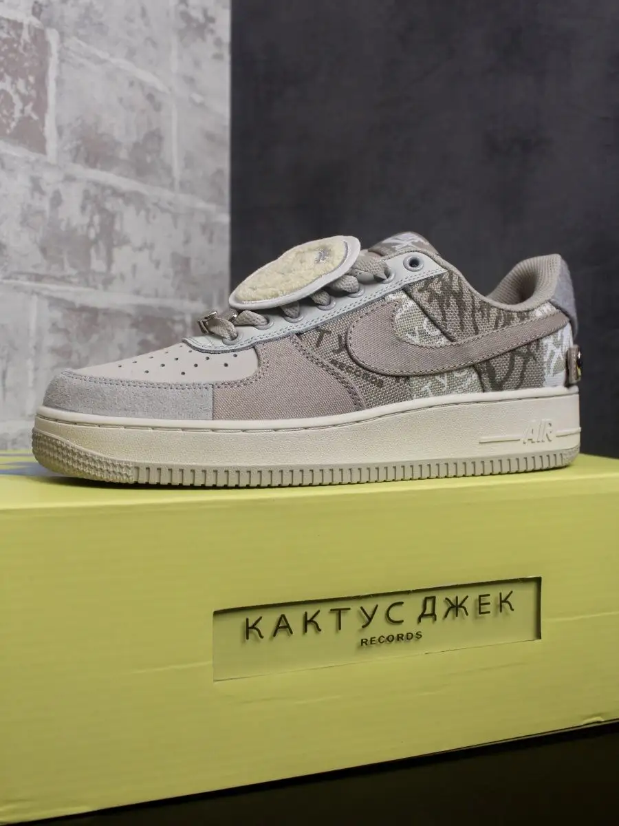 Кроссовки Air Force 1 Travis Scott Cactus Jack Nike 149985492 купить в  интернет-магазине Wildberries