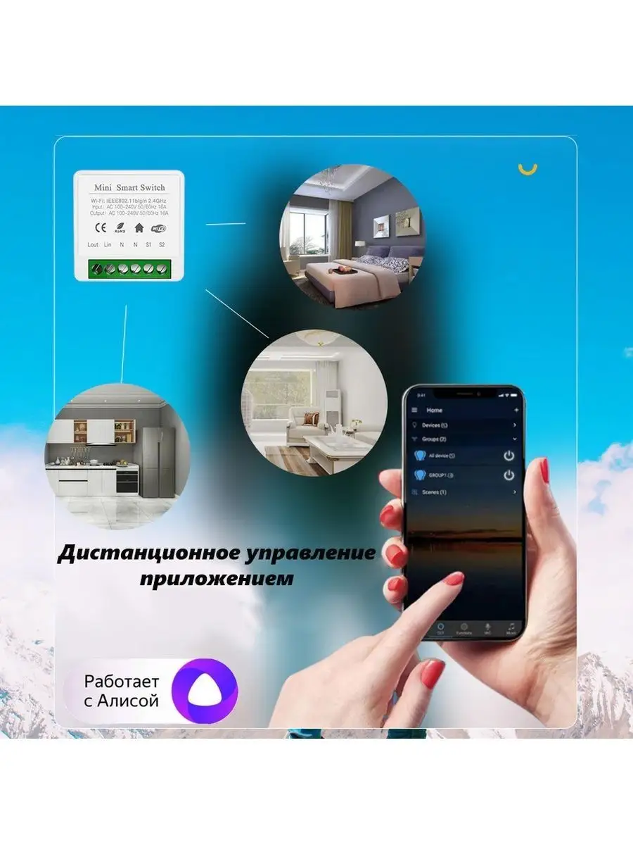 Двухканальное реле WIFI Mini Smart Switch Tuya 150089159 купить за 948 ₽ в  интернет-магазине Wildberries