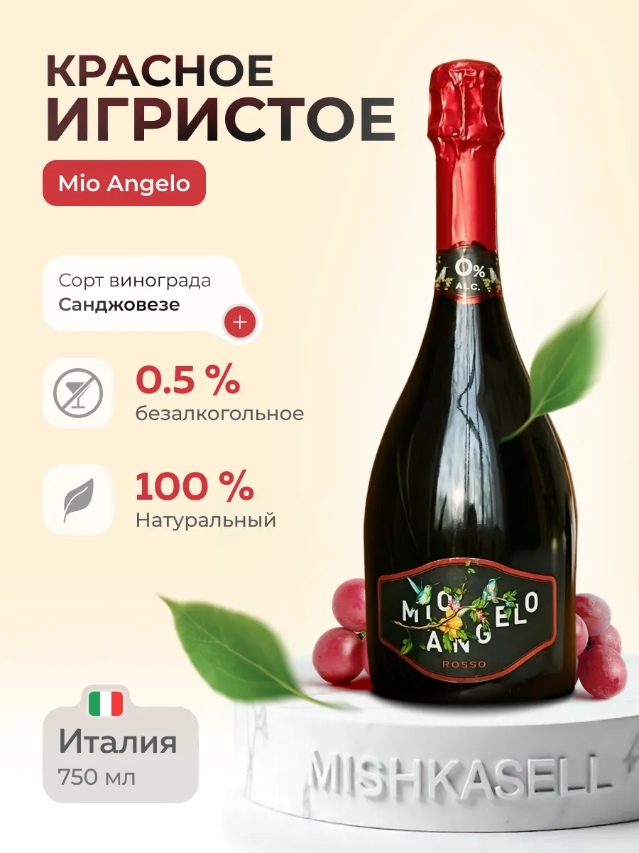 Вино безалкогольное игр. красное Rosso