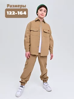 Джинсовая рубашка карго оверсайз Zuban Brand Kids 150165021 купить за 2 287 ₽ в интернет-магазине Wildberries