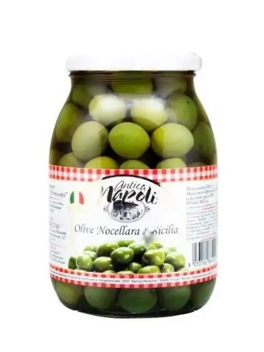 ANTICA NAPOLI Оливки крупные закуска с косточкой сицилийские 1062 мл, 1062 мл, фото 4