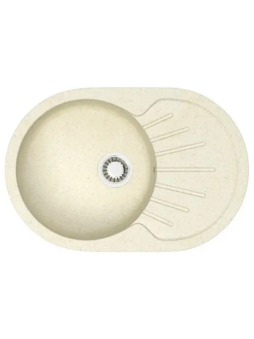 Azario Кухонная мойка Flora 730x450x210 CS00079912 бежевый, 730x450x210, фото 5