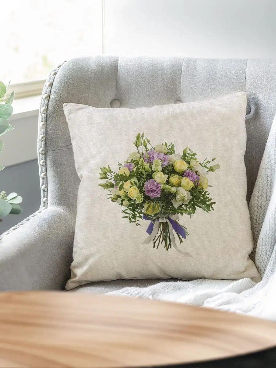 Купить Декоративные подушки с цветами в интернет-магазине garant-artem.ru