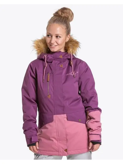MEATFLY Сноубордическая куртка женская ATHENA PREMIUM, фиолетовый, фото 3