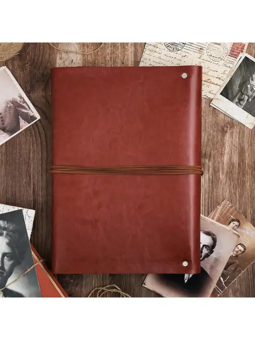 подарки Родословная книга "Наш род" в обложке из искусственной кожи, красный, фото 3