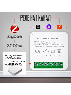 Реле Zigbee WHD02 - монтируется в подрозетник 150344215 купить за 505 ₽ в интернет-магазине Wildberries