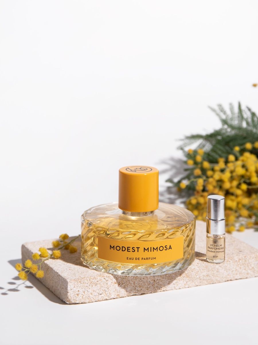 Парфюм с мимозой. Modest Mimosa Vilhelm Parfumerie. Modest Mimosa. Vilhelm Parfumerie Modest Mimosa фот.