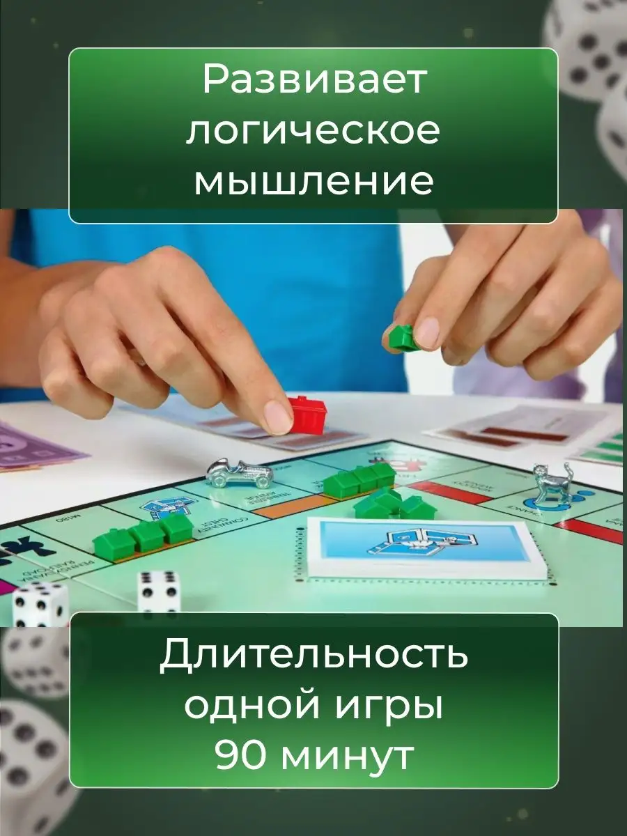 Монополия классическая настольная игра для всей семьи MONOPOLY 150433932  купить за 961 ₽ в интернет-магазине Wildberries