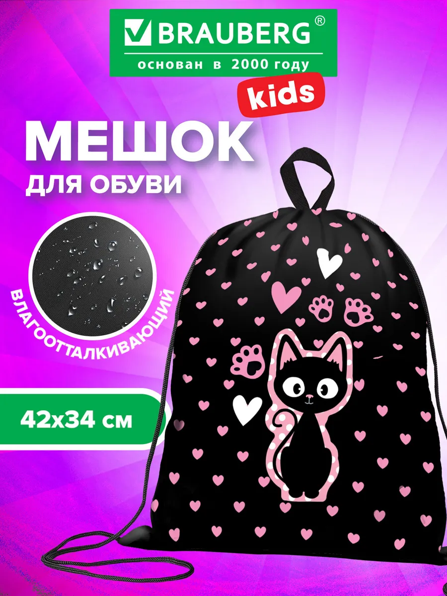 Мешок для обуви, сумка для сменки в школу, чехол плотный