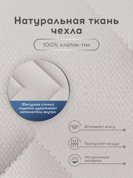Medsleep Наматрасник 160х200 верблюжий пух, микроволокно 200 гр м2, 160x200, 200 г, фото 8