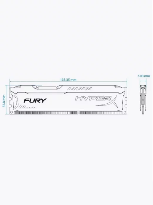 Kingston Оперативная память DDR3 8gb * 2шт 16gb 1866MHz HyperX, 8 ГБ, 2 шт, фото 6