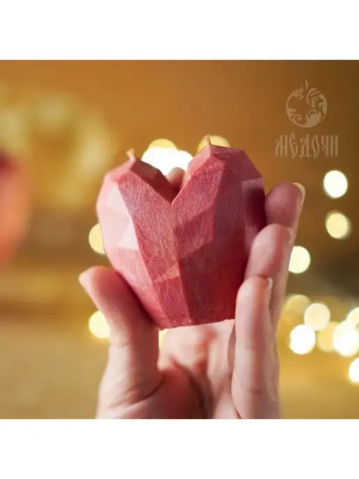 Медочи Сердце Форма силиконовая для свечи, вариант, фото 3