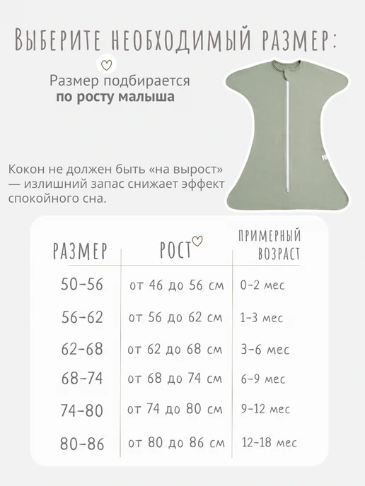 Твоя ИНАЯ Пеленка кокон для новорожденных на молнии, 2 шт, фото 4