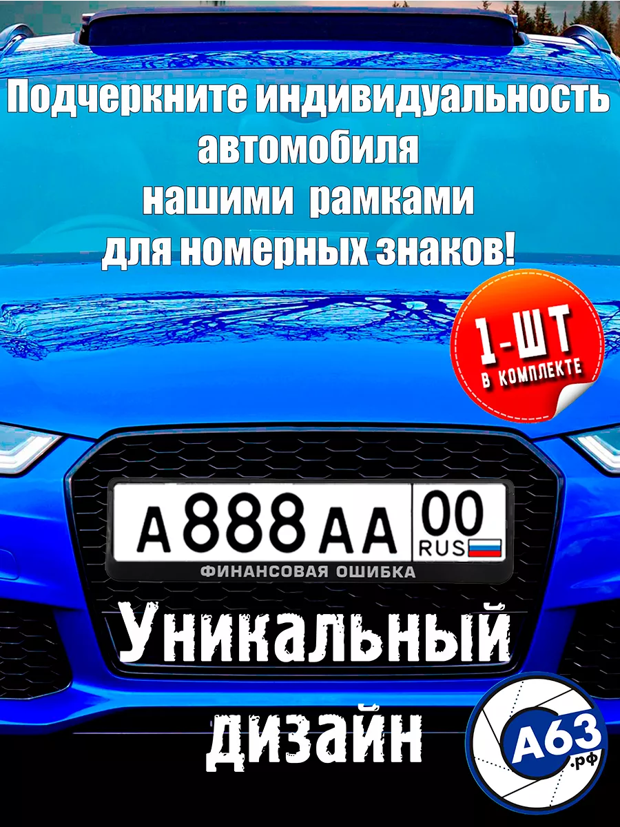 Рамка для номера Финансовая ошибка Avtozap63opt 150513753 купить в  интернет-магазине Wildberries