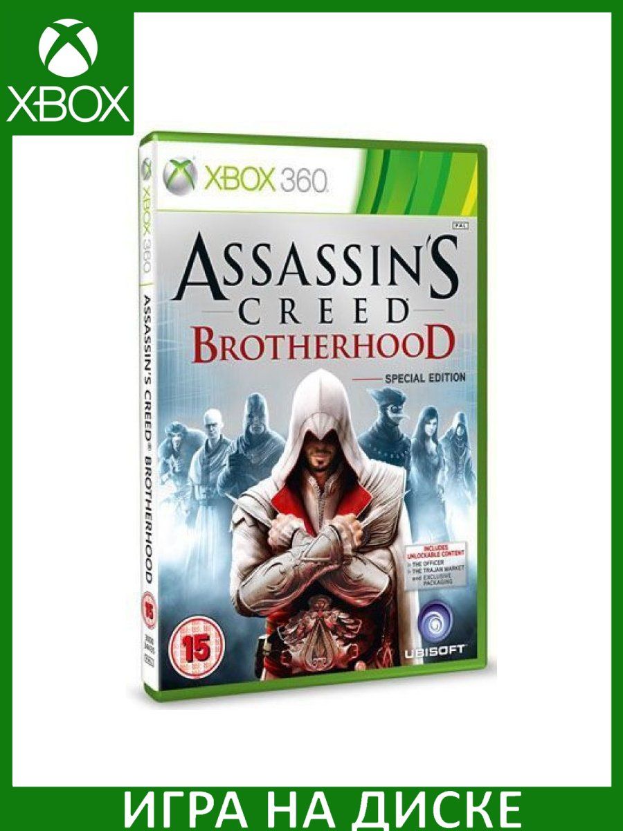 Ассасин крид на xbox 360. Assassins Creed Brotherhood Xbox 360 русская версия. Диски для Xbox 360 ассасин. Assassins Creed братство крови Xbox 360. Ассасин Крид братство крови Xbox 360.