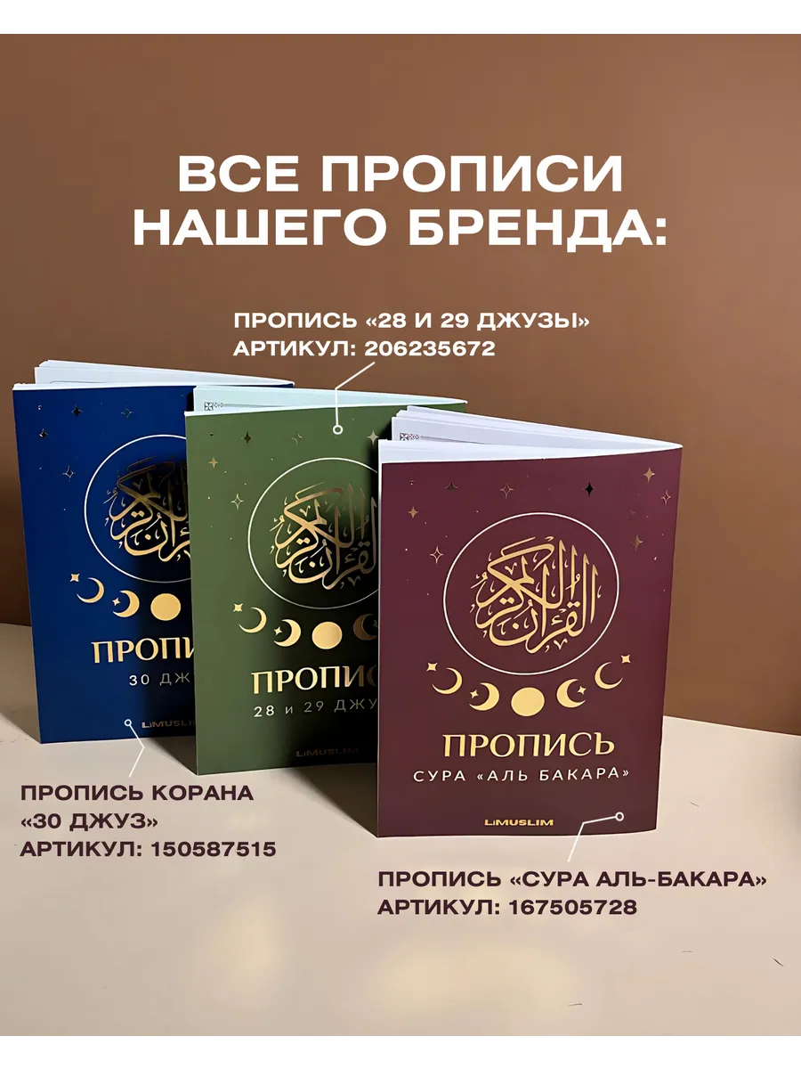 Прописи Корана 30 джуз LiMuslim 150587515 купить за 268 ₽ в  интернет-магазине Wildberries