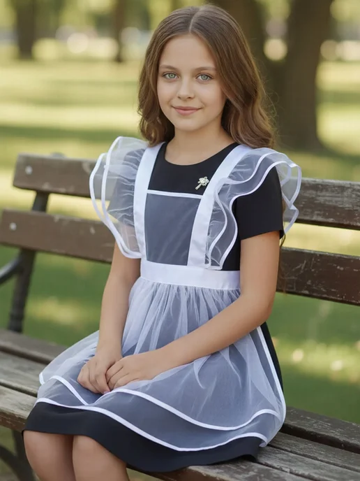 Beatricce Фартук школьный белый, белый