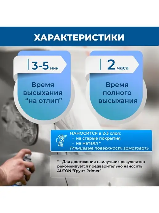 1К Грунт акриловый для автомобиля, серый, баллон 520 мл, 520 мл, фото 2