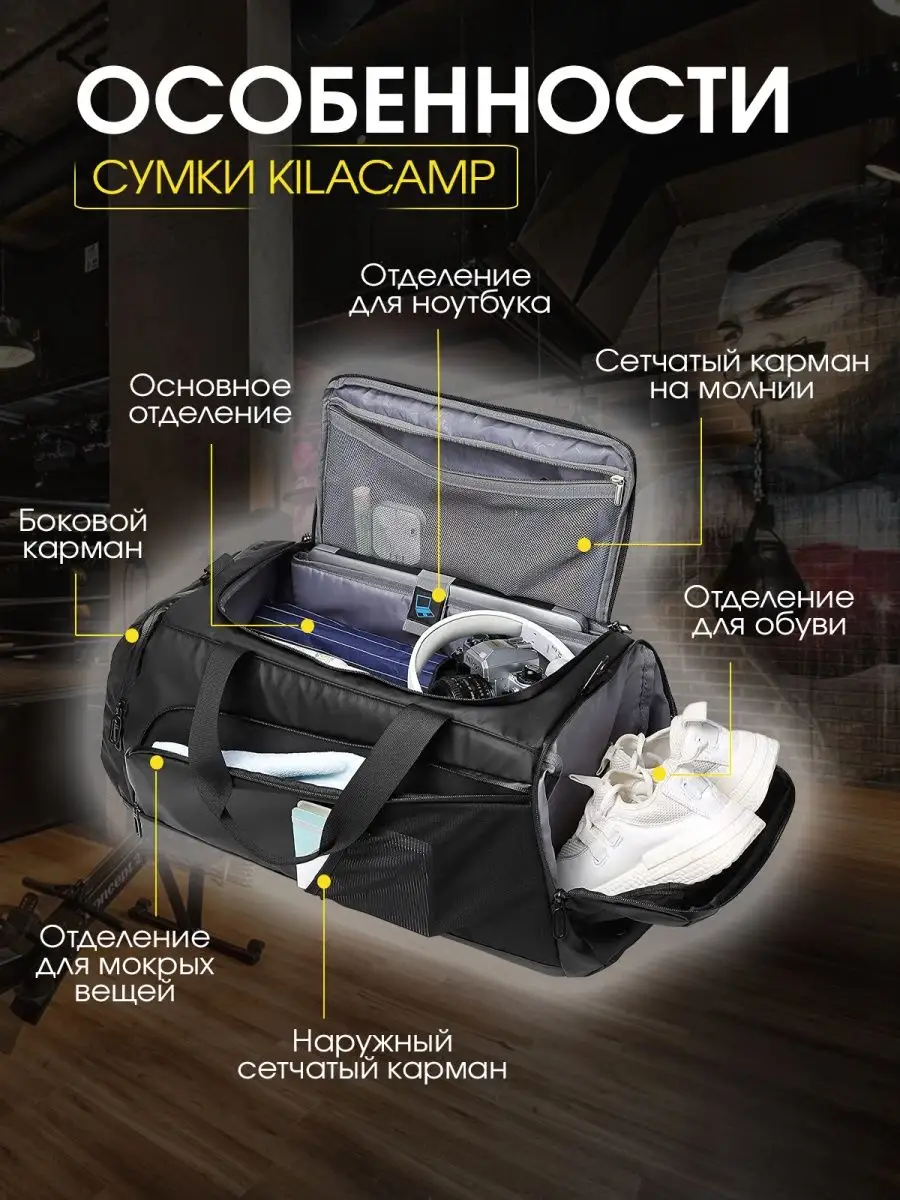 Сумка спортивная дорожная рюкзак трансформер KILACAMP 150608750 купить за  18 777 ₽ в интернет-магазине Wildberries