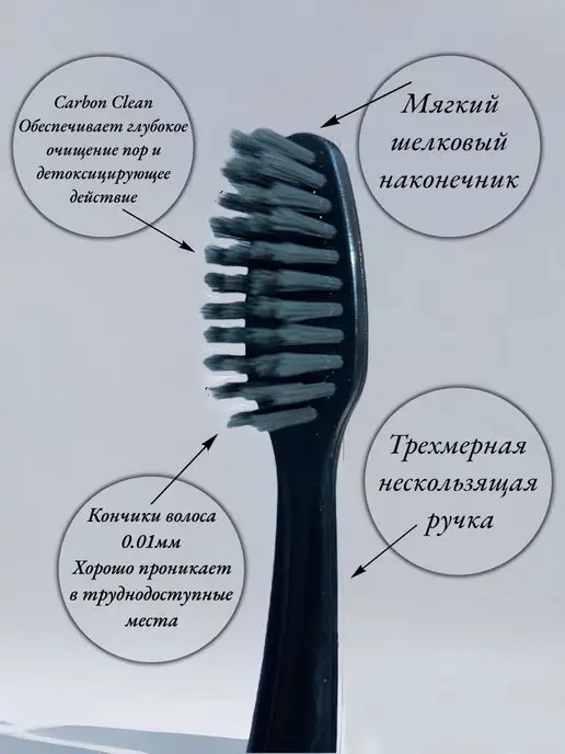 BANNER贝诺 Зубная щетка средней жесткости, черный, фото 2