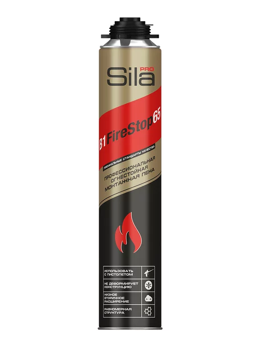 SILA Профессиональная огнеупорная монтажная пена B1Firestop65, вариант, фото 5