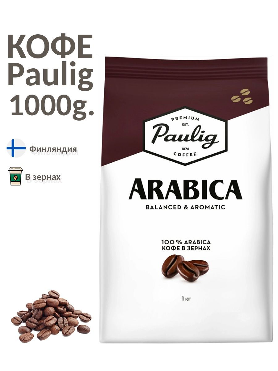 Кофе Арабика в зернах 1 кг. Paulig 100% Arabica, 1 кг. Арабика зерна кофе синяя упаковка. Озон кофе Арабика в зернах.